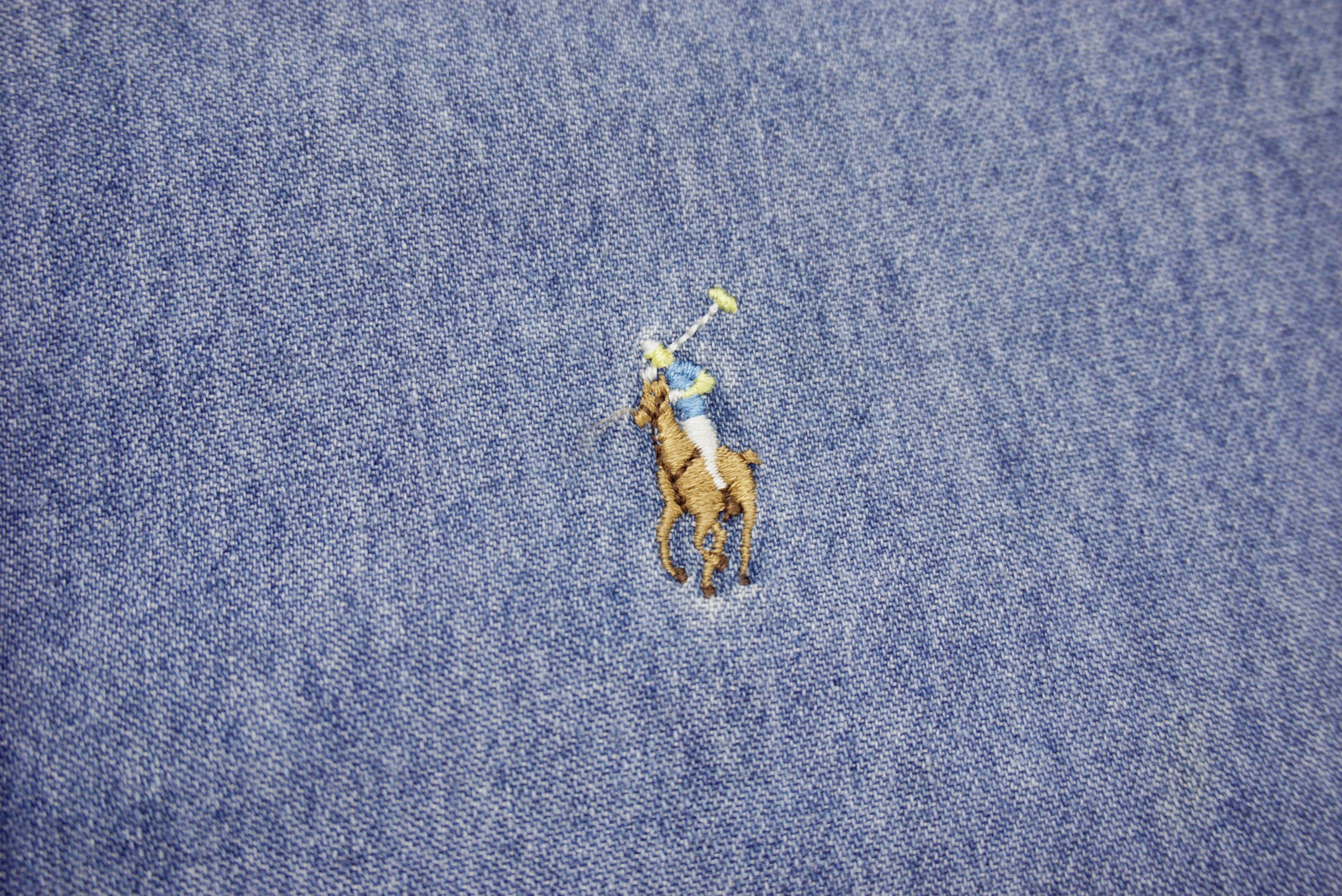 Ralph Lauren Size XL Ralph Lauren Distressed Workwear Faded Wash Denim Size US XL / EU 56 / 4 - 3 Thumbnail