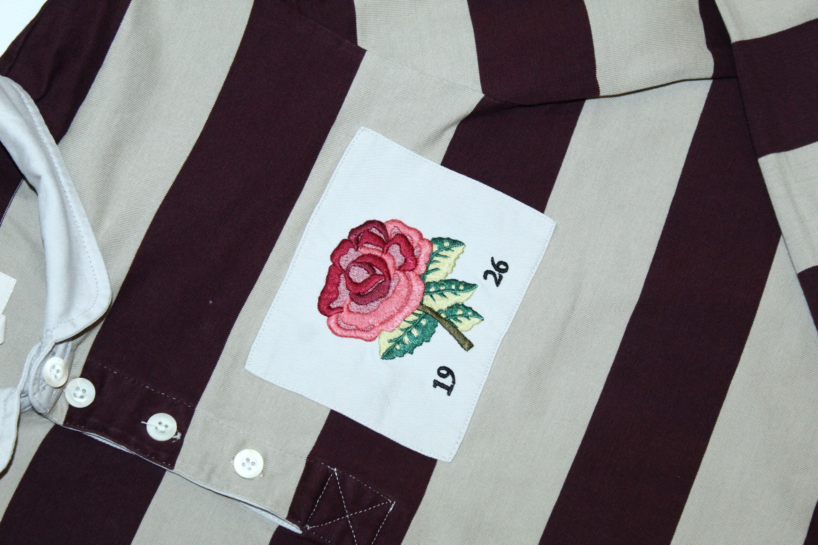 David Beckham × Kent & Curwen Kent & Curwen x David Beckham Rose Logo Striped Rugby Shirt Size US M / EU 48-50 / 2 - 5 Thumbnail