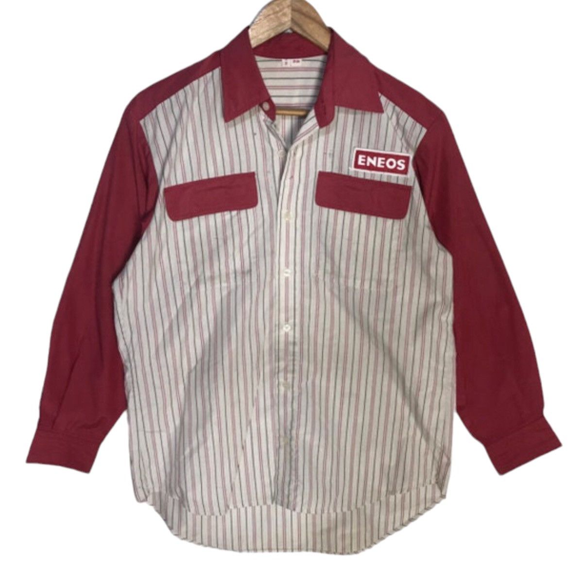 Japanese Brand × Vintage Eneos oil uniform shirt iniatial D actor Size US S / EU 44-46 / 1 - 1 Thumbnail