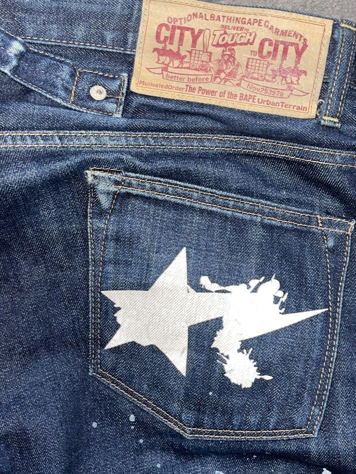 Bape Bape Paint Splatter Denim Size US 32 / EU 48 - 3 Thumbnail