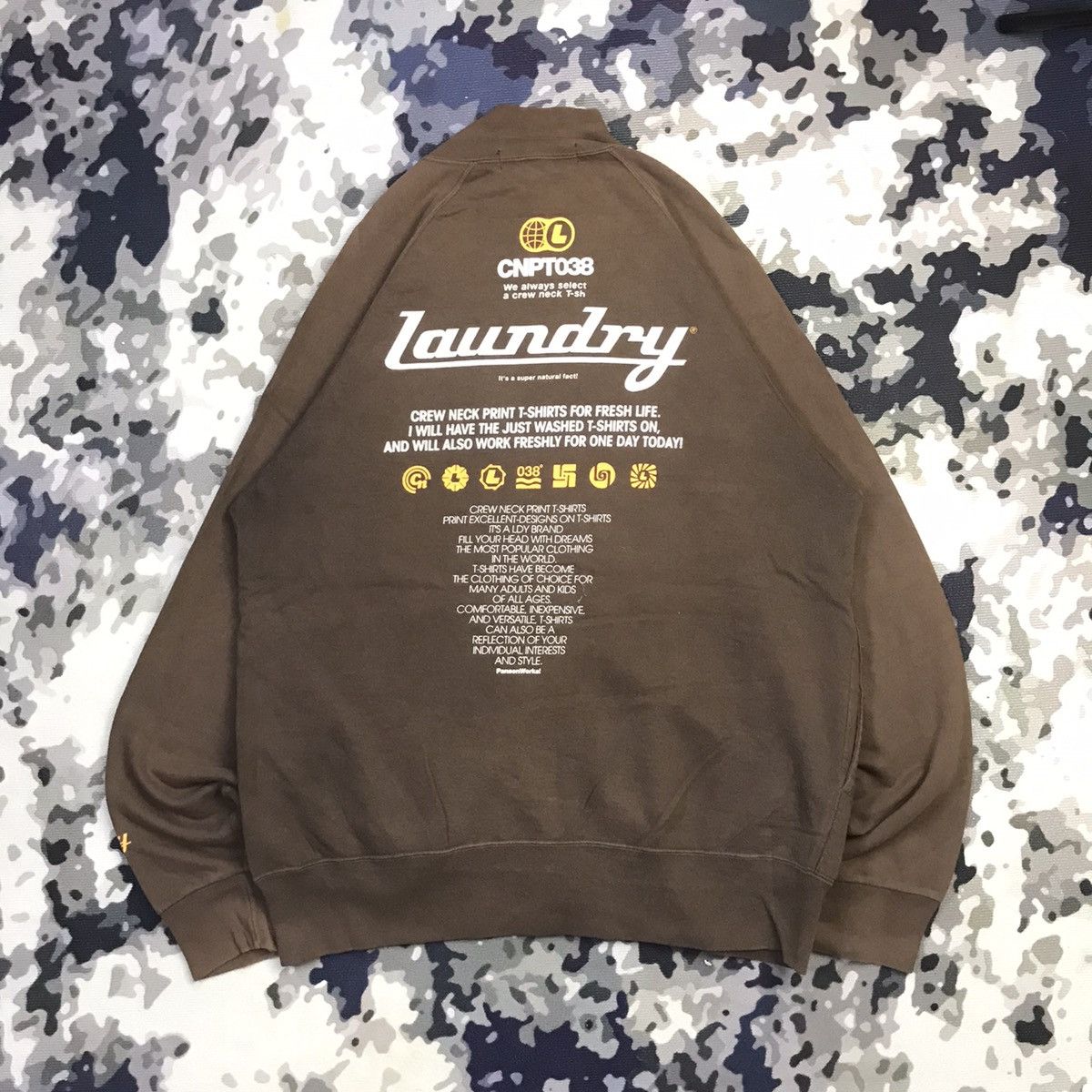 Japanese Streetwear Laundry Brown Sweater Jacket