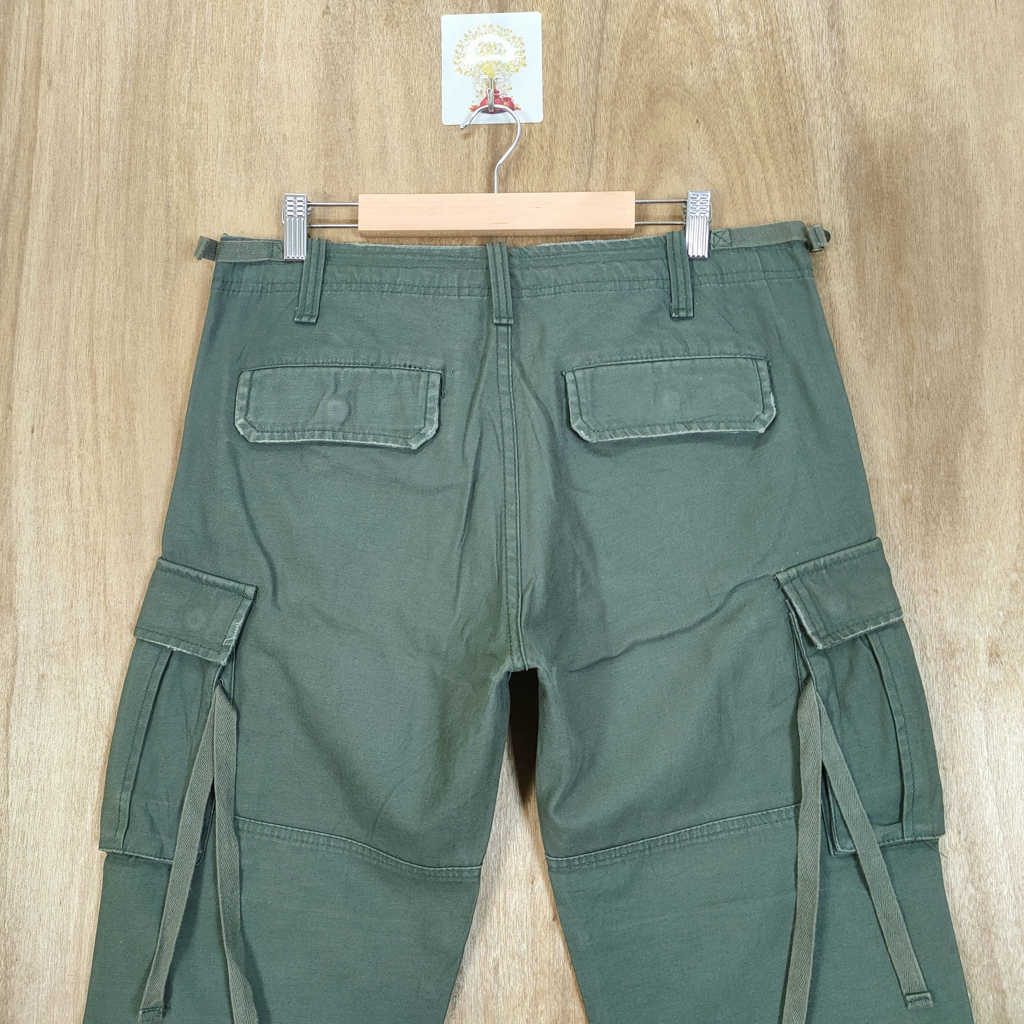 Japanese Brand × Vintage VINTAGE JAPANESE FADED GREEN BONDAGE CARGO PANT Size US 33 - 12 Thumbnail