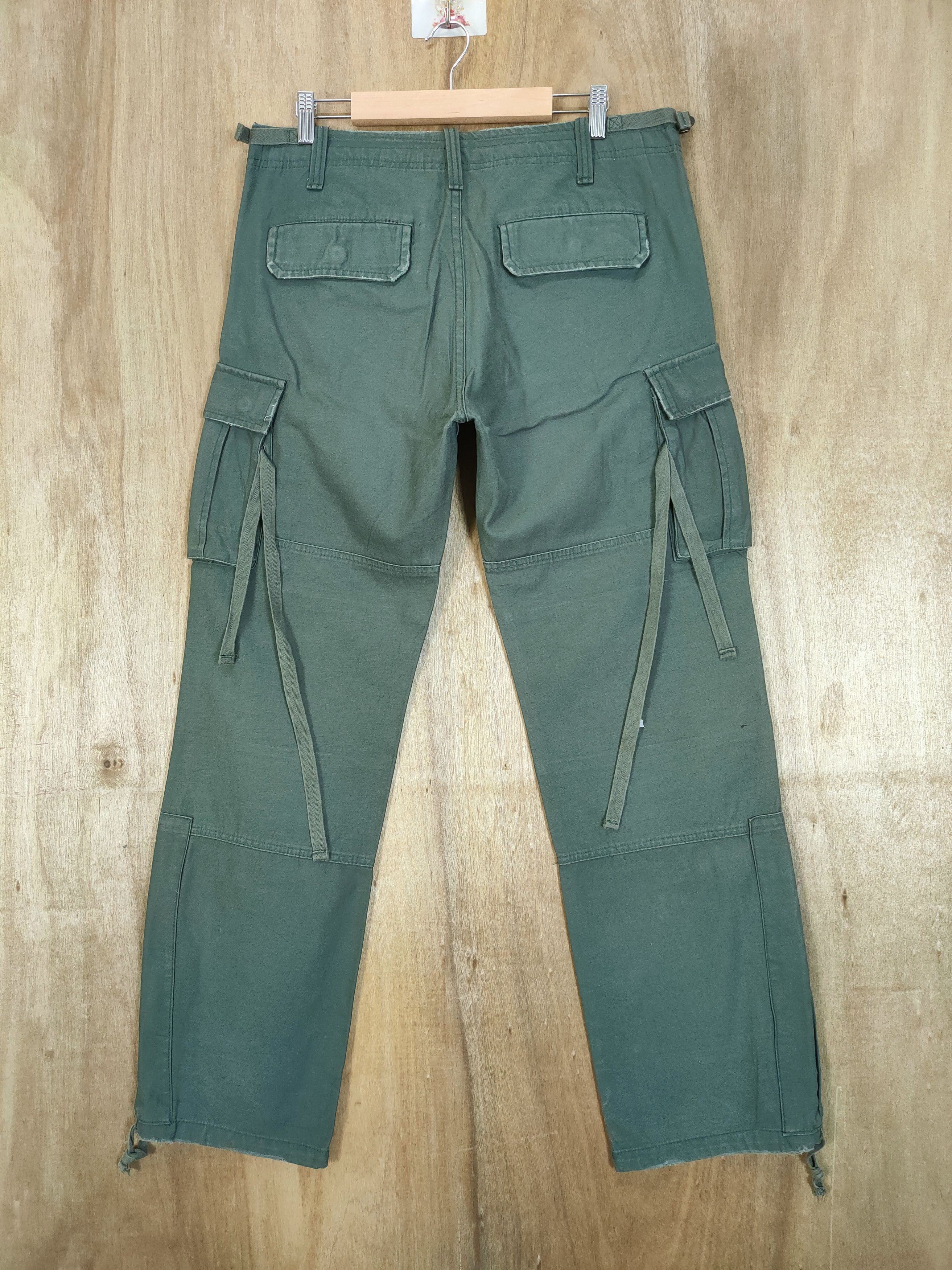 Japanese Brand × Vintage VINTAGE JAPANESE FADED GREEN BONDAGE CARGO PANT Size US 33 - 9 Thumbnail