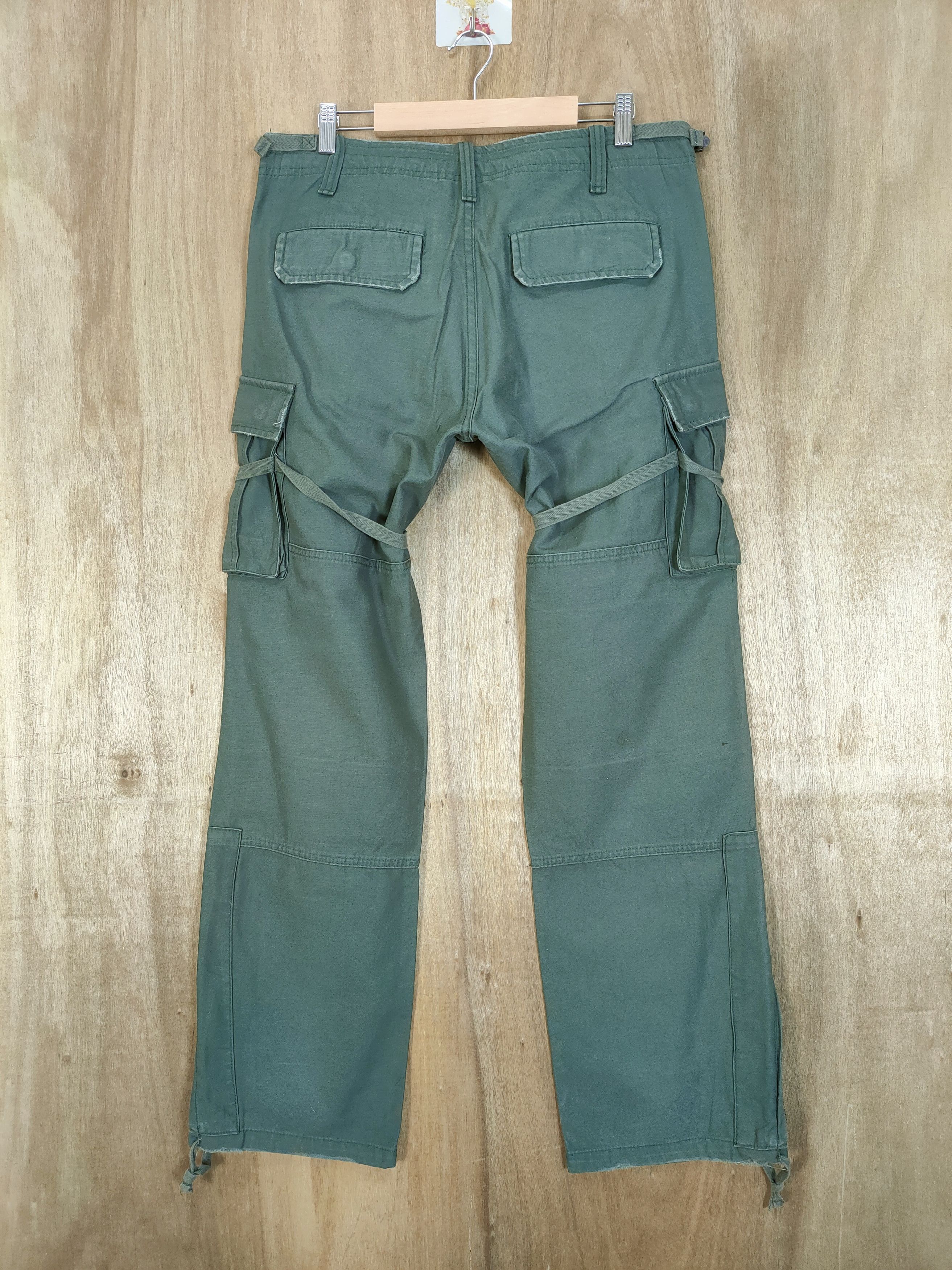 Japanese Brand × Vintage VINTAGE JAPANESE FADED GREEN BONDAGE CARGO PANT Size US 33 - 4 Thumbnail