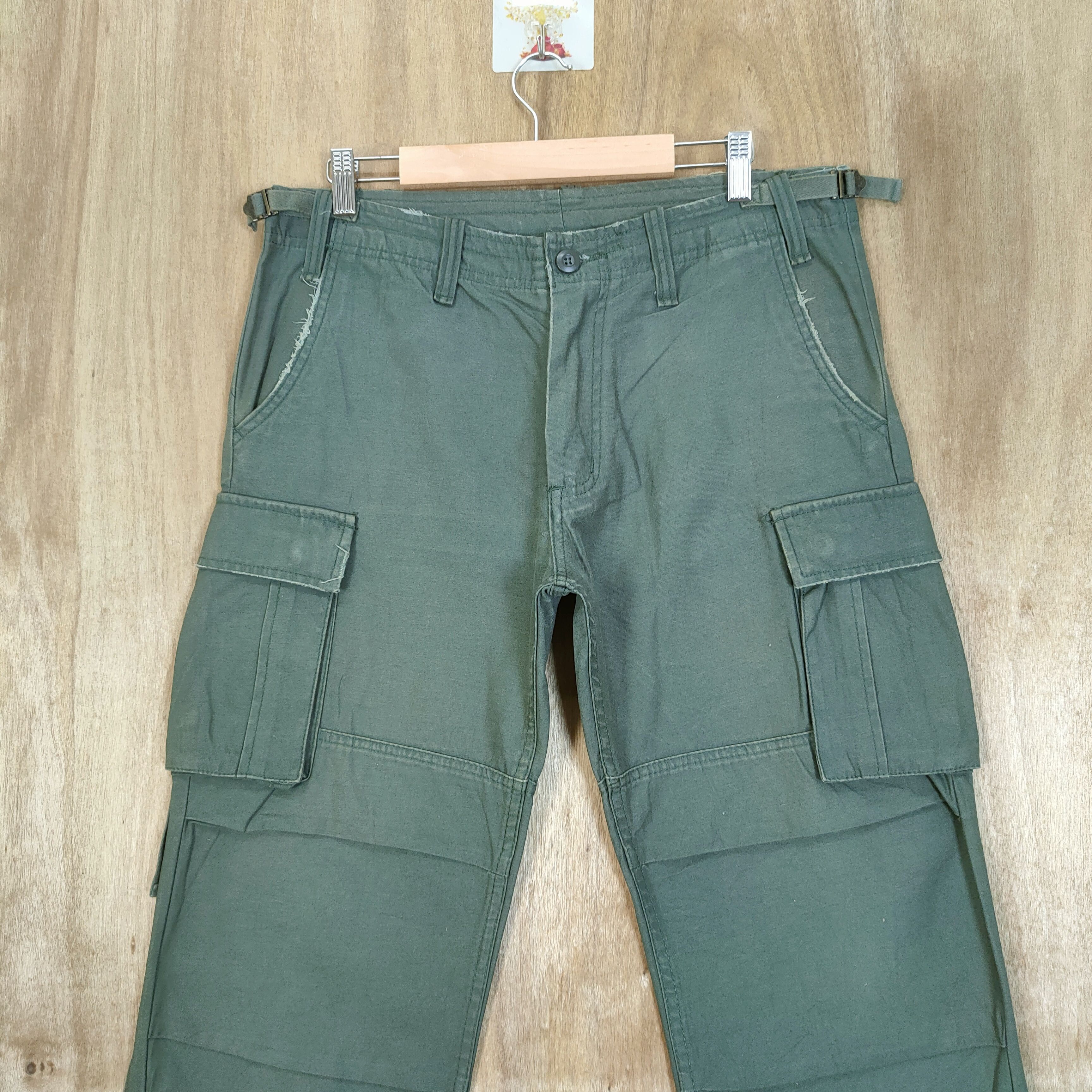 Japanese Brand × Vintage VINTAGE JAPANESE FADED GREEN BONDAGE CARGO PANT Size US 33 - 10 Thumbnail