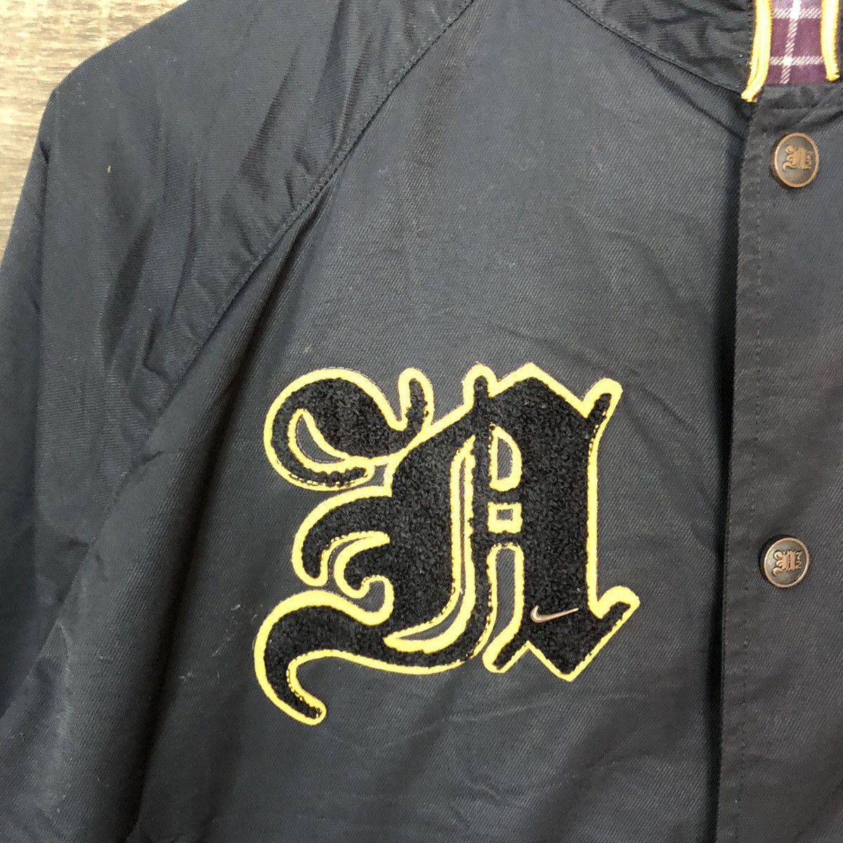 Nike Nike Swoosh black Varsity Jacket #4588 Size US M / EU 48-50 / 2 - 11 Thumbnail