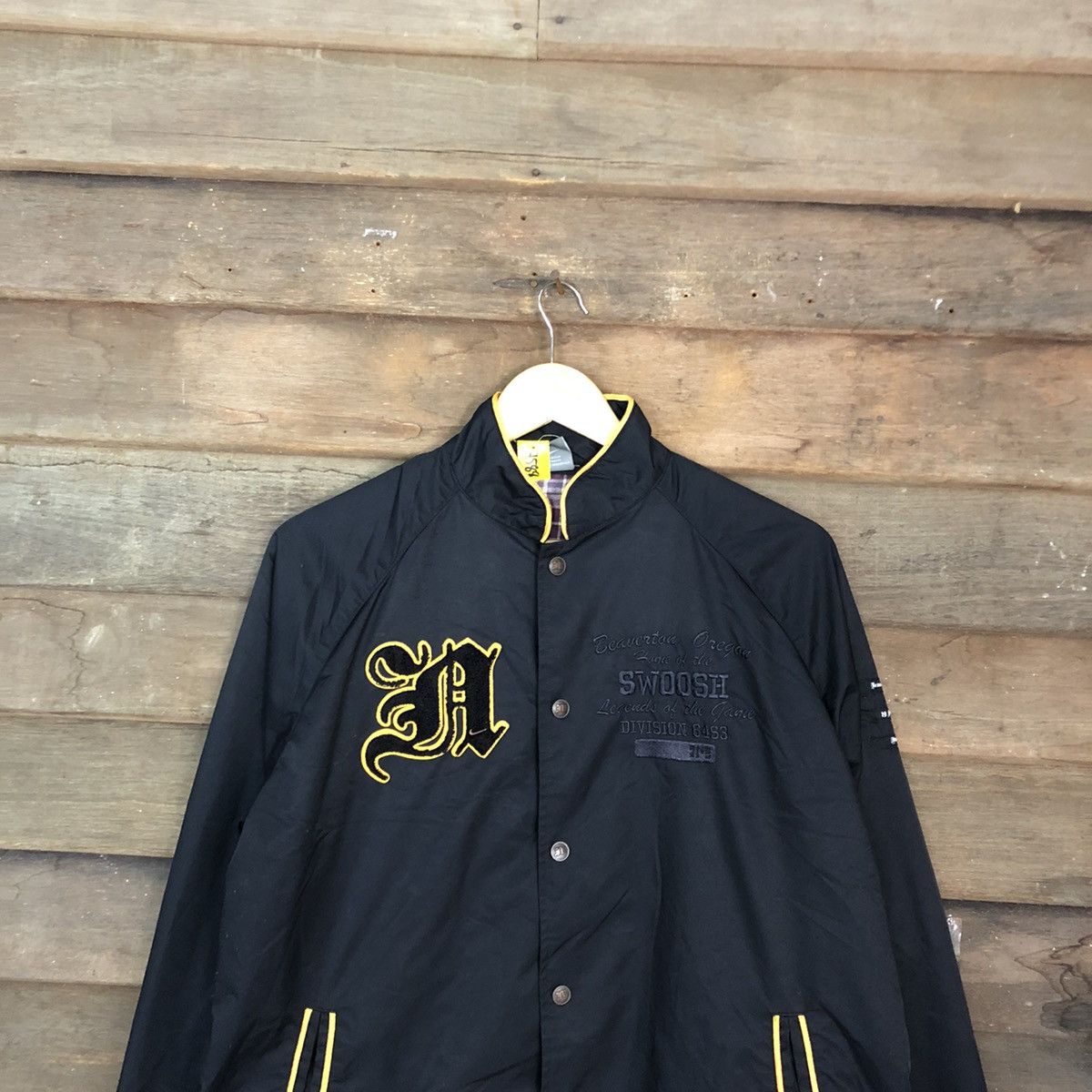 Nike Nike Swoosh black Varsity Jacket #4588 Size US M / EU 48-50 / 2 - 9 Thumbnail