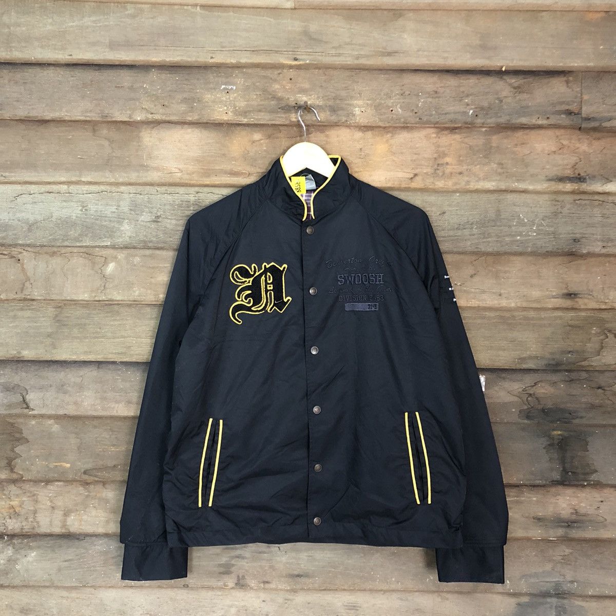 Nike Nike Swoosh black Varsity Jacket #4588 Size US M / EU 48-50 / 2 - 1 Thumbnail