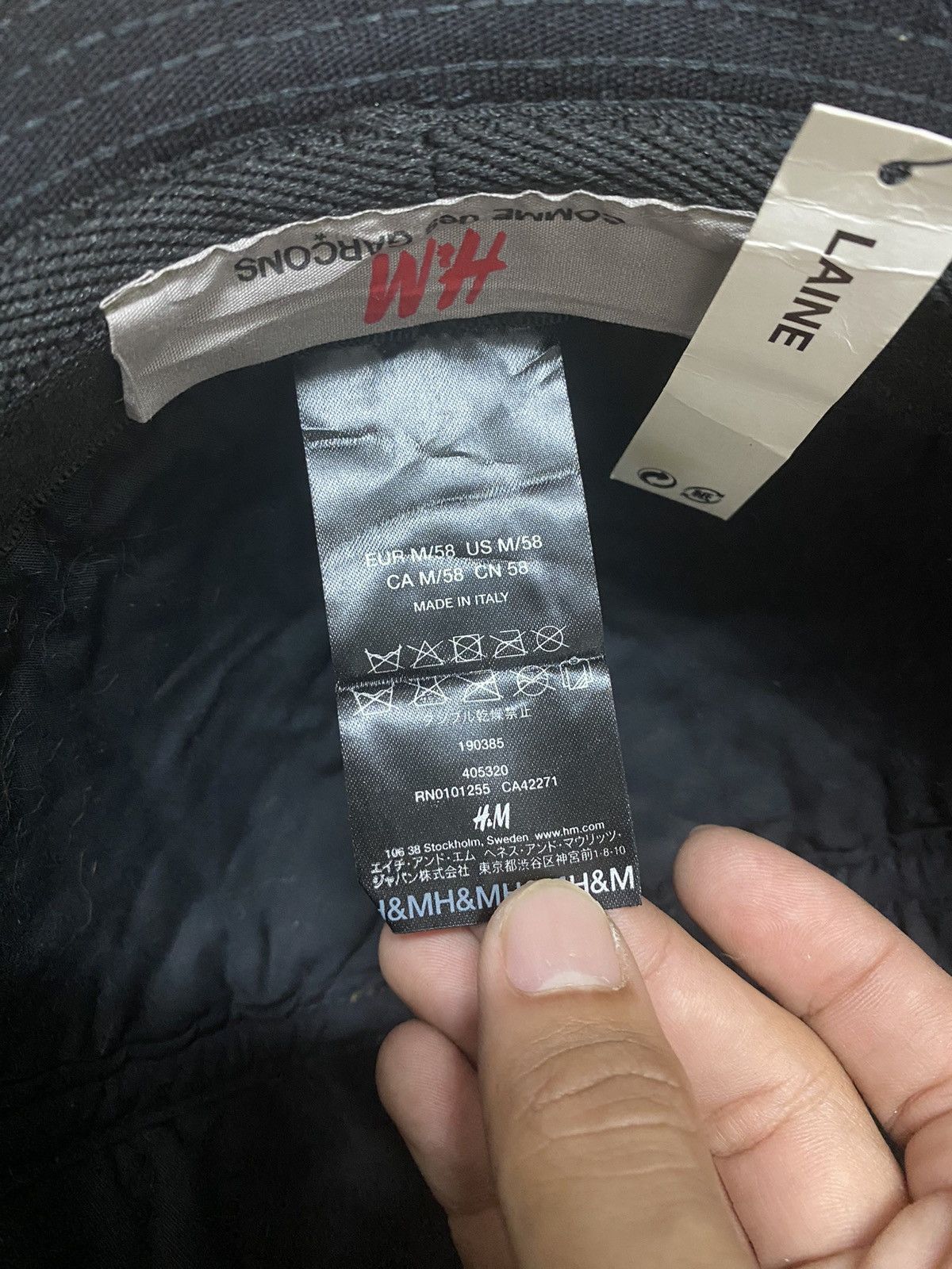 Comme des Garcons Rare 🔥 COMME des Garçons Bucket Wool Super Black Hats Size ONE SIZE - 7 Thumbnail