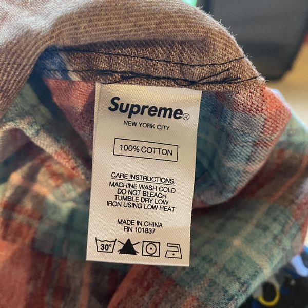 Supreme MLK zip up flannel shirt | Grailed