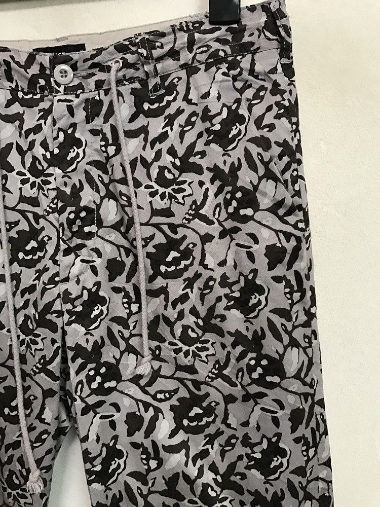 HARE HARE Floral Flower Drawstring Cropped Trouser Pant Size US 32 / EU 48 - 3 Thumbnail