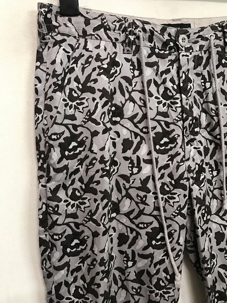 HARE HARE Floral Flower Drawstring Cropped Trouser Pant Size US 32 / EU 48 - 2 Thumbnail
