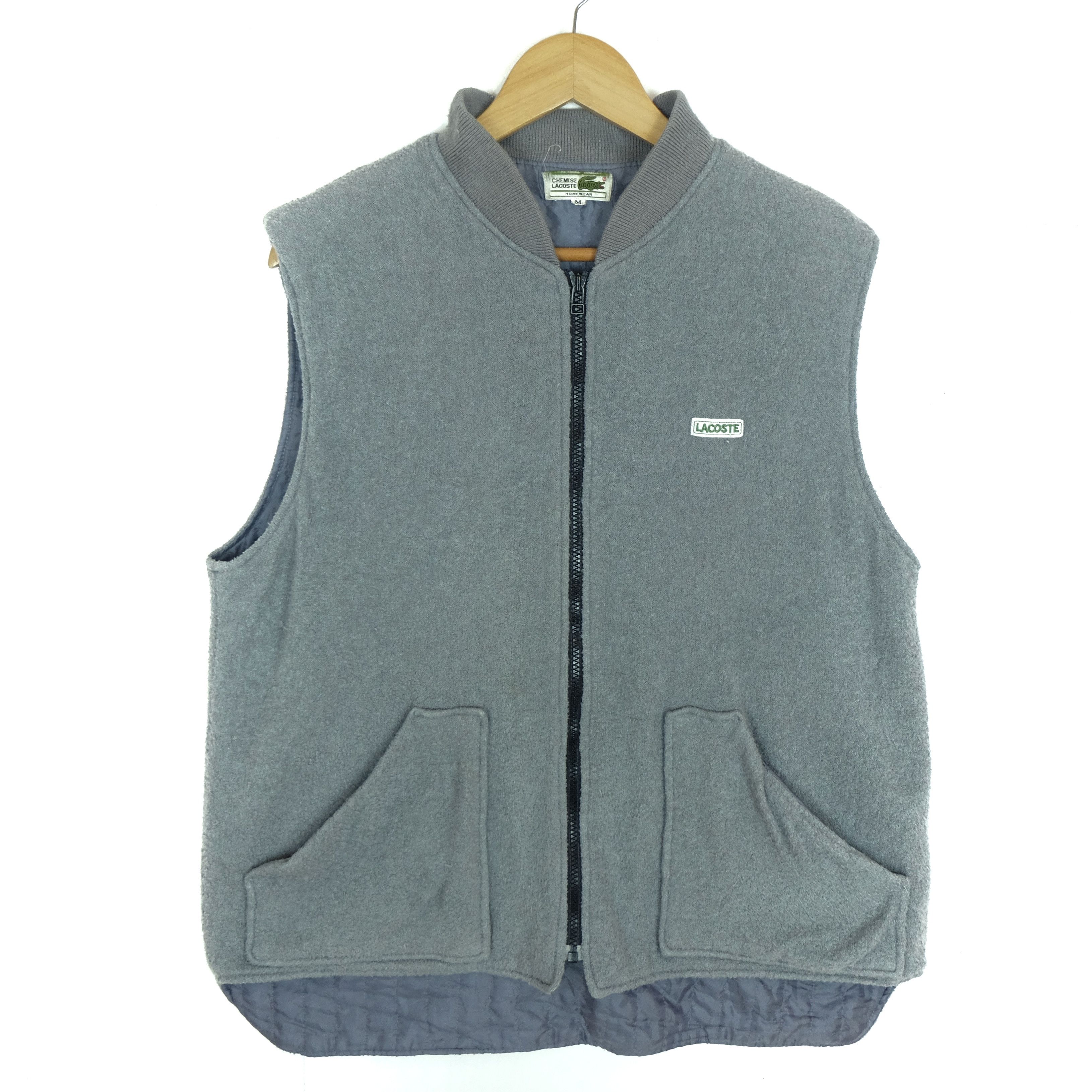 Lacoste Vintage 90's LACOSTE Utility Fleece Vest Jacket Size US M / EU 48-50 / 2 - 2 Thumbnail
