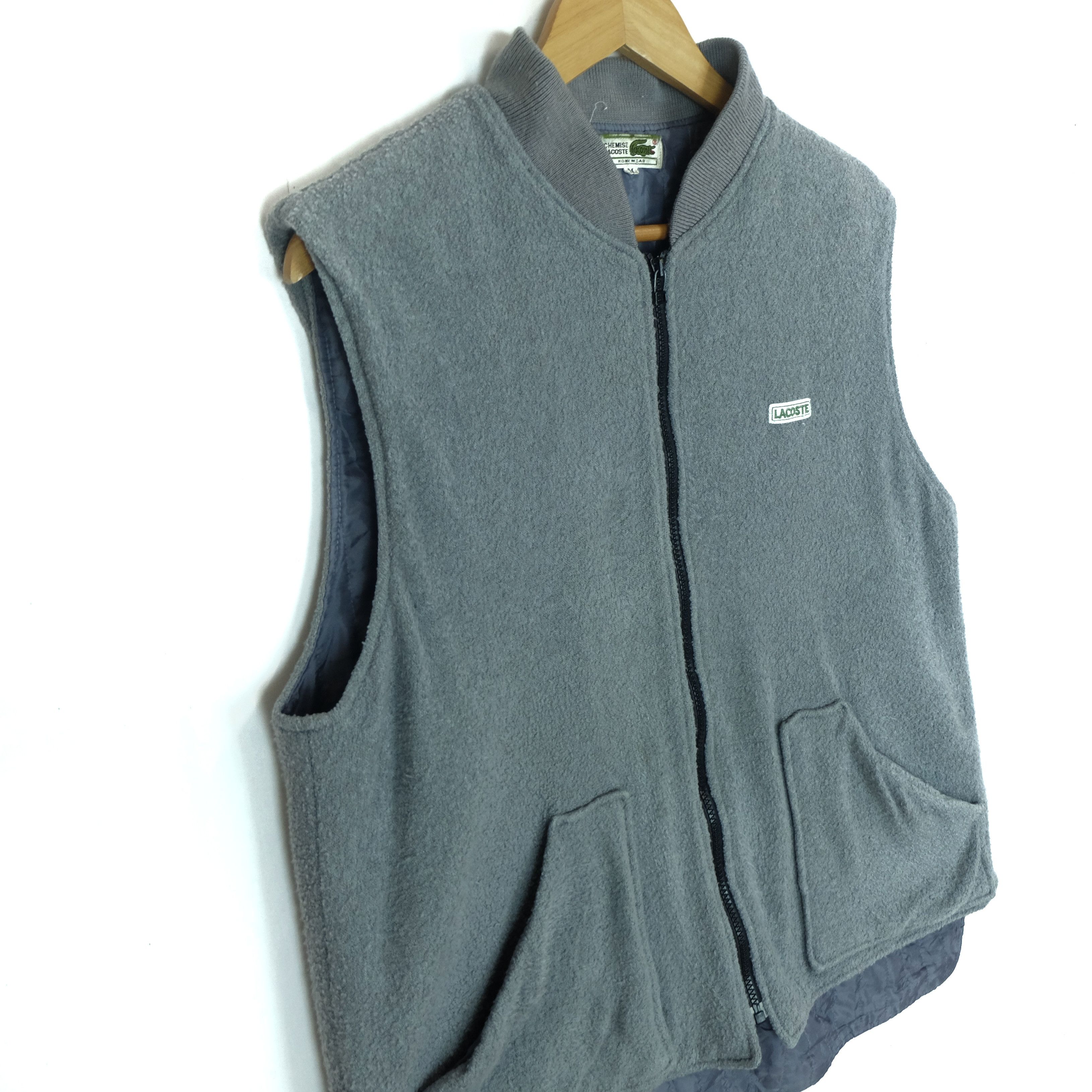 Lacoste Vintage 90's LACOSTE Utility Fleece Vest Jacket Size US M / EU 48-50 / 2 - 5 Thumbnail