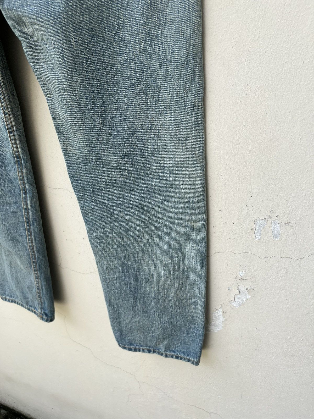 Comme des Garcons Vintage 2004 Junya Watanabe CDG Selvedge Denim Mudded Jeans Size US 31 - 21 Thumbnail