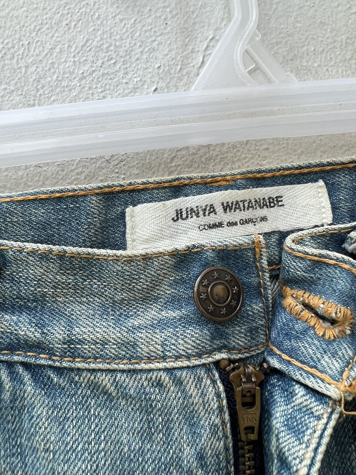 Comme des Garcons Vintage 2004 Junya Watanabe CDG Selvedge Denim Mudded Jeans Size US 31 - 8 Thumbnail
