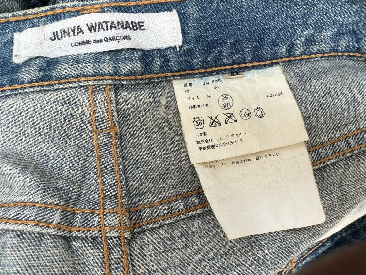 Comme des Garcons Vintage 2004 Junya Watanabe CDG Selvedge Denim Mudded Jeans Size US 31 - 23 Thumbnail