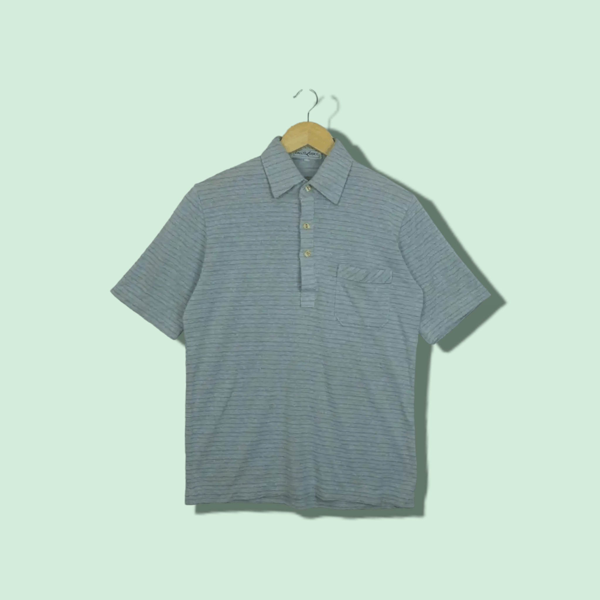 Japanese Brand Japanese Vintage 90's CALTO LUCKY Striped Polo Shirt Size US M / EU 48-50 / 2 - 1 Thumbnail