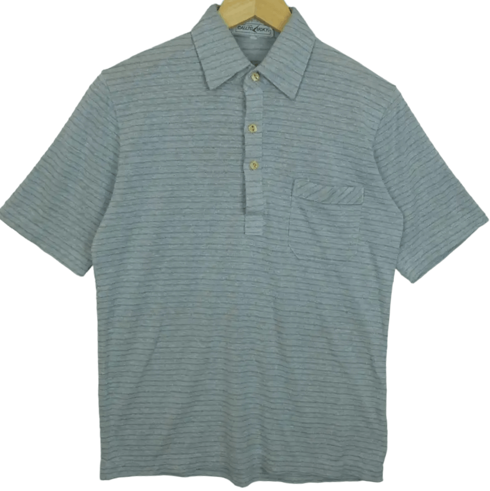 Japanese Brand Japanese Vintage 90's CALTO LUCKY Striped Polo Shirt Size US M / EU 48-50 / 2 - 2 Thumbnail