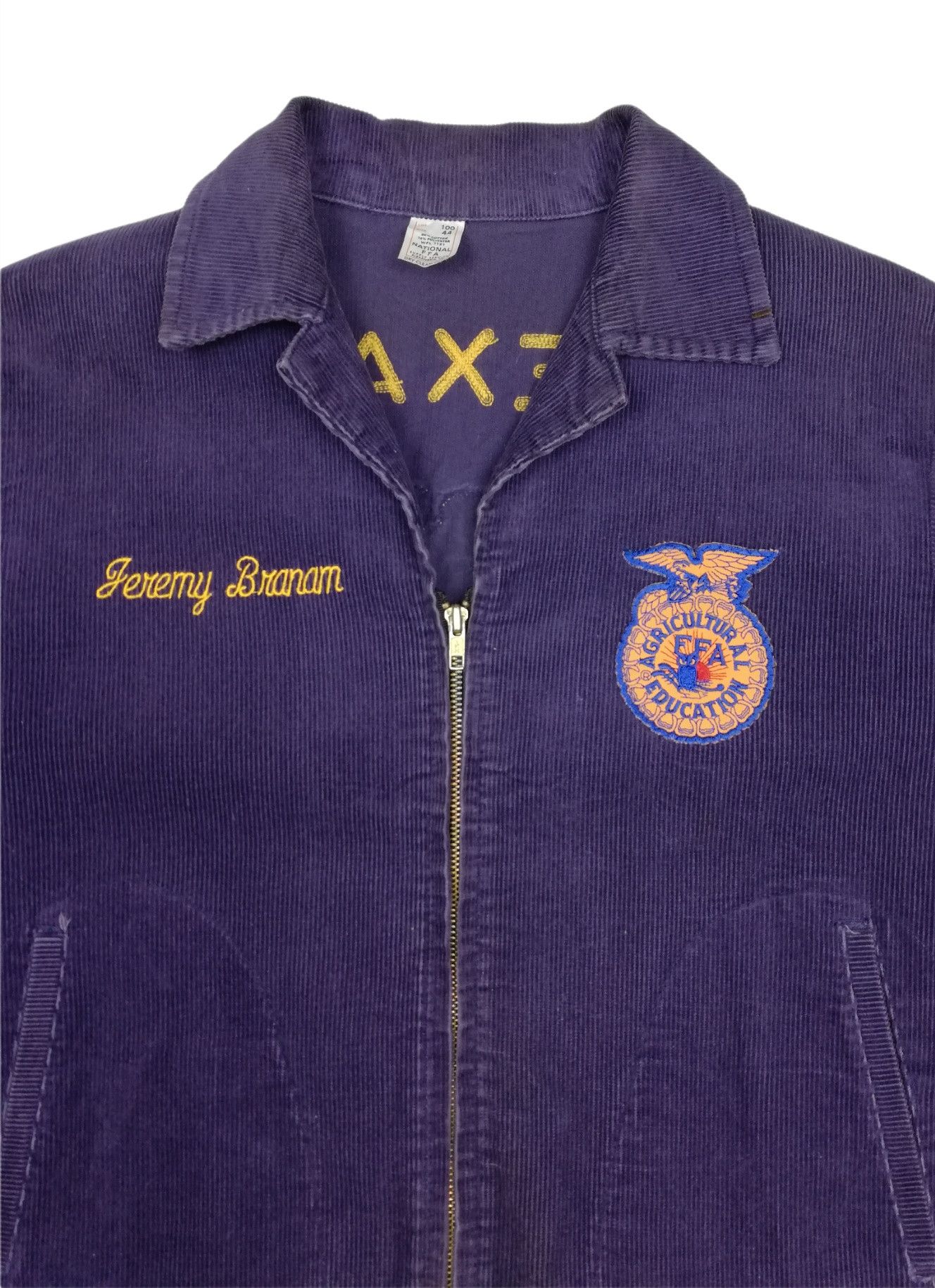 Vintage 🔥Agricultural FFA Education Corduroy Jacket Chain Stitched Size US L / EU 52-54 / 3 - 6 Thumbnail