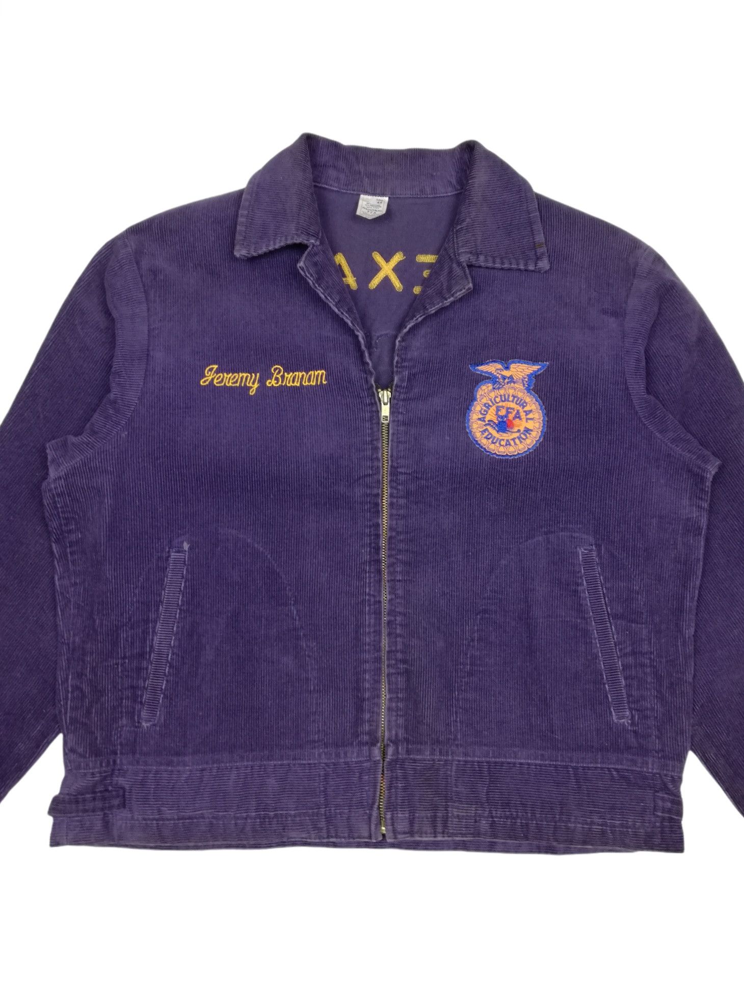 Vintage 🔥Agricultural FFA Education Corduroy Jacket Chain Stitched Size US L / EU 52-54 / 3 - 3 Thumbnail