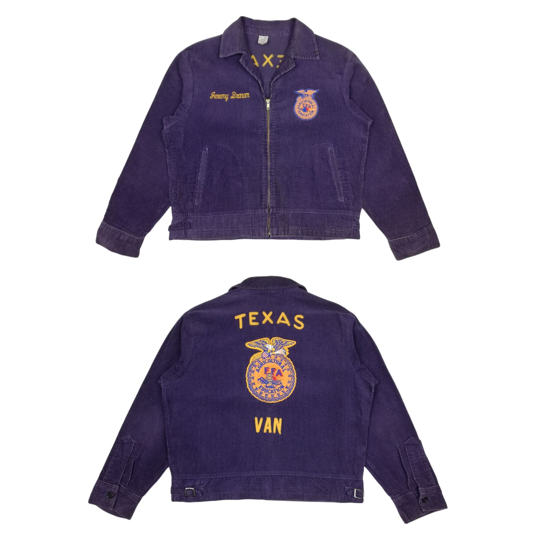 Vintage 🔥Agricultural FFA Education Corduroy Jacket Chain Stitched Size US L / EU 52-54 / 3 - 1 Thumbnail