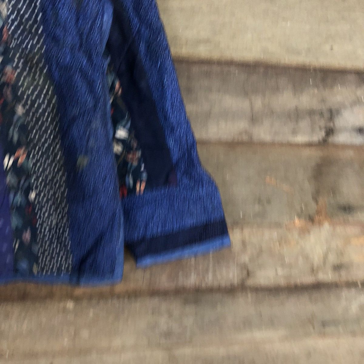 Japanese Brand Vintage Japan Patchwork Blue cardigan streetwear #3177 Size US L / EU 52-54 / 3 - 4 Thumbnail