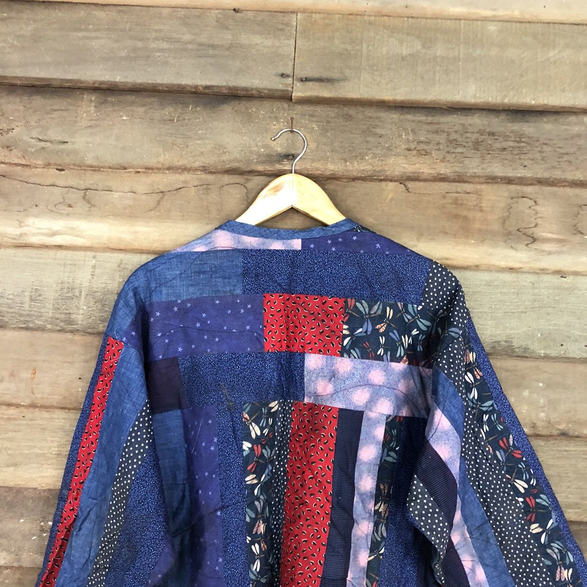 Japanese Brand Vintage Japan Patchwork Blue cardigan streetwear #3177 Size US L / EU 52-54 / 3 - 11 Thumbnail