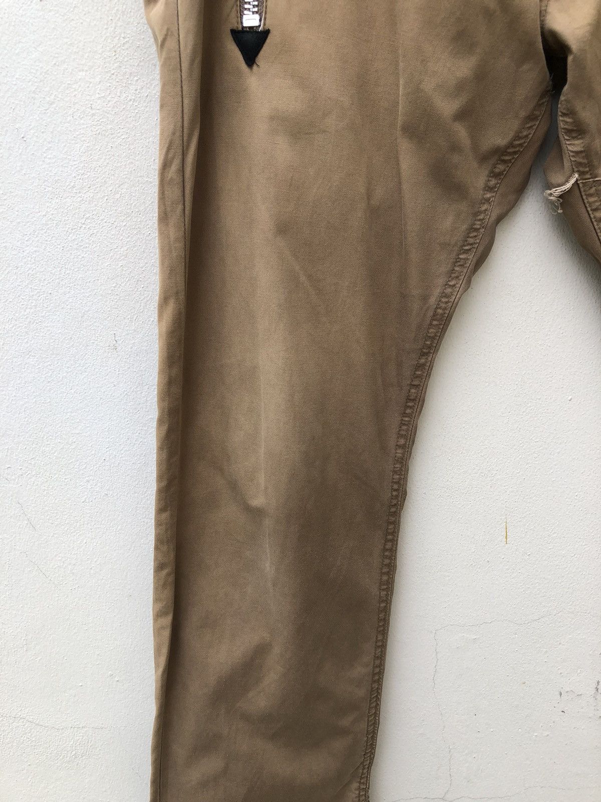 Vintage UNTOLD Japan Distressed Rips Khaki Cropped Trouser Pant Size US 31 - 9 Thumbnail