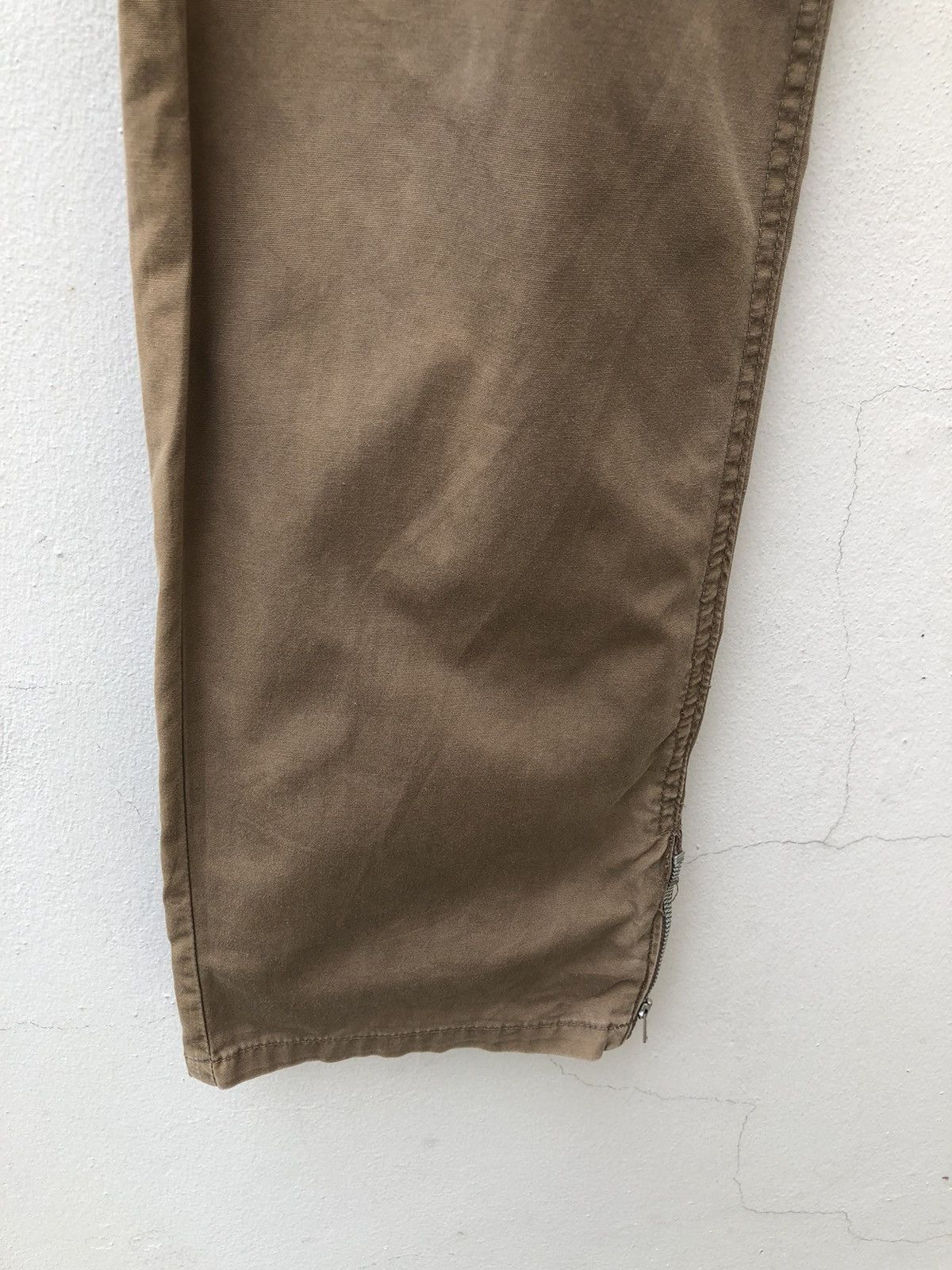 Vintage UNTOLD Japan Distressed Rips Khaki Cropped Trouser Pant Size US 31 - 10 Thumbnail