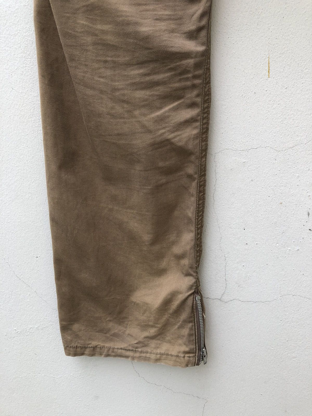 Vintage UNTOLD Japan Distressed Rips Khaki Cropped Trouser Pant Size US 31 - 20 Thumbnail