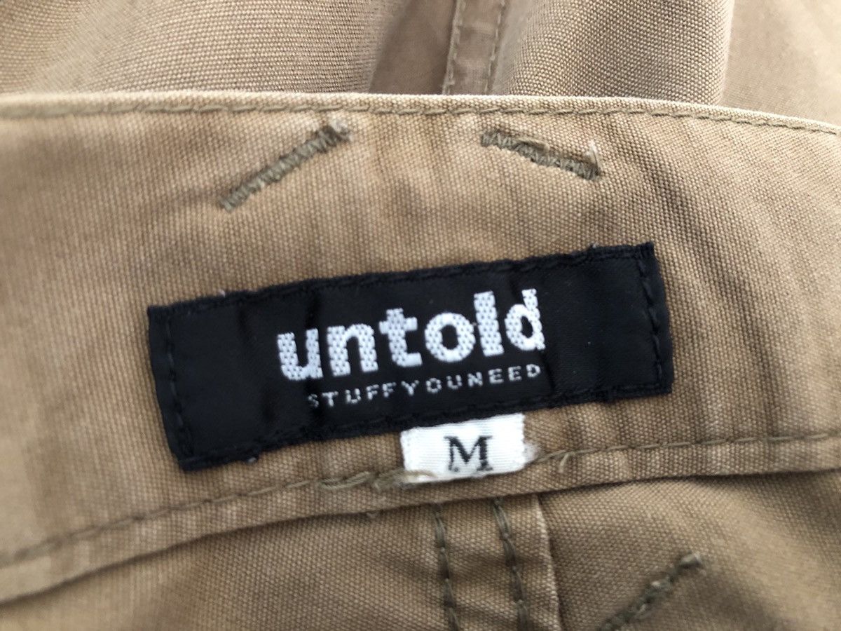 Vintage UNTOLD Japan Distressed Rips Khaki Cropped Trouser Pant Size US 31 - 24 Thumbnail