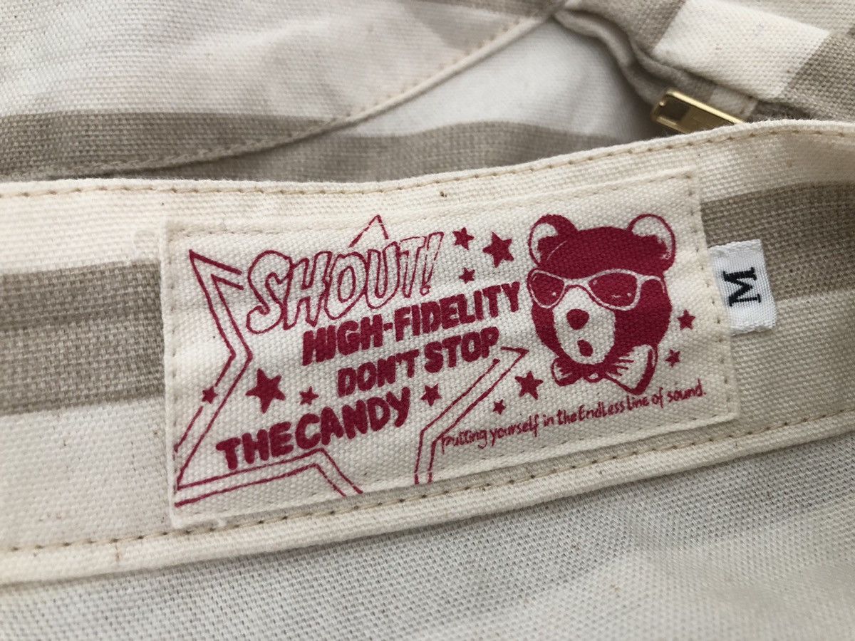 Vintage The Candy Japan Border Striped Cropped Pant Drop Crotch Size US 31 - 21 Thumbnail