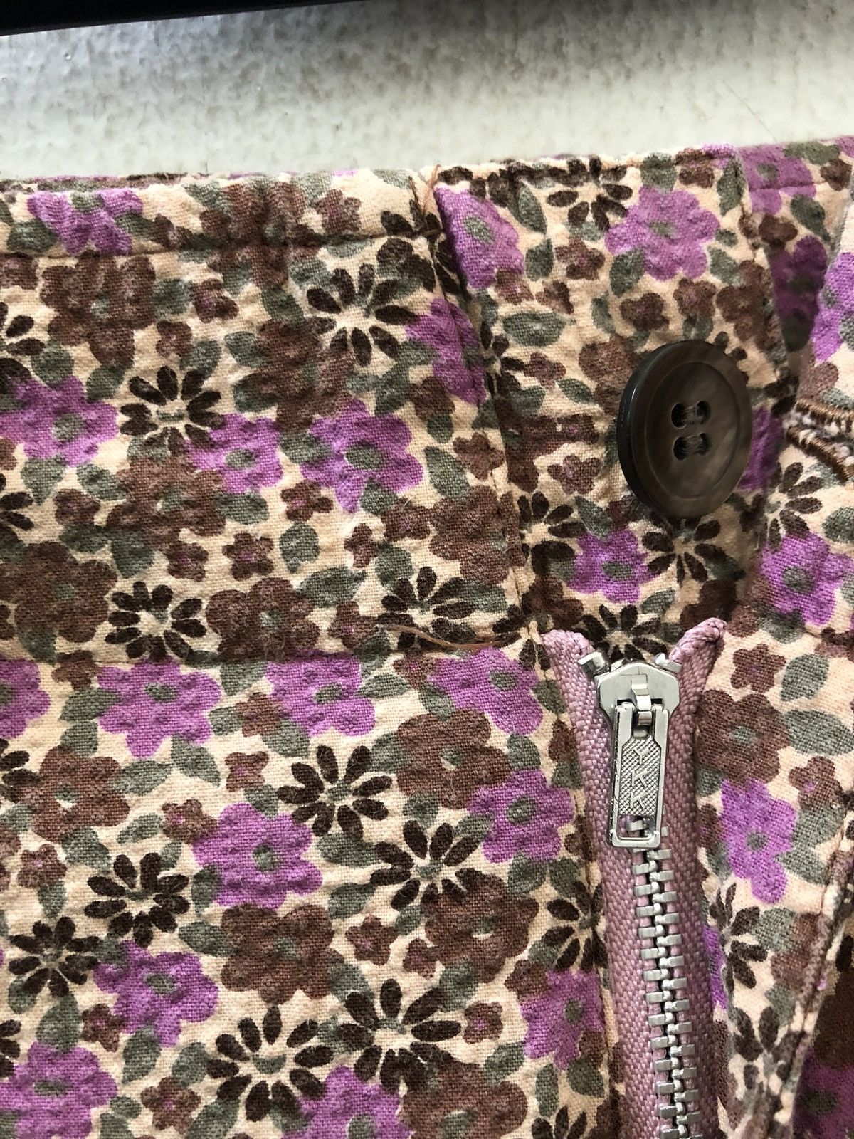 Japanese Brand × United Arrows United Arrows Japan Floral Flower Seer Sucker Cropped Cargo Size US 29 - 4 Thumbnail