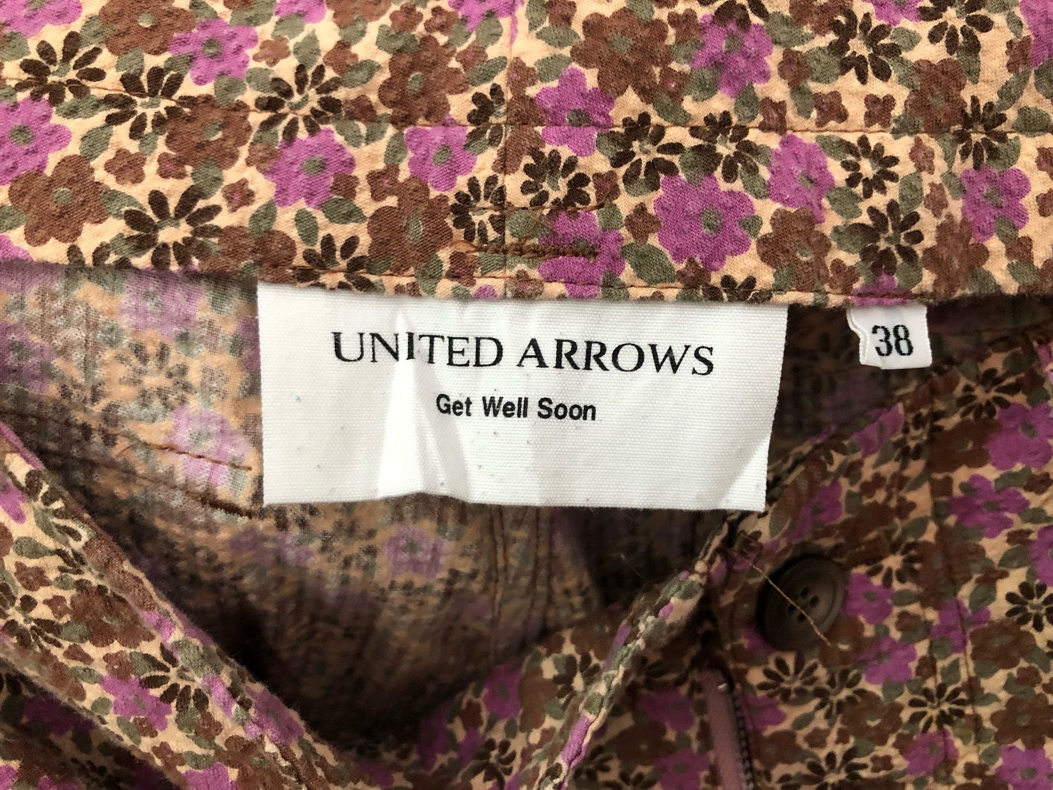 Japanese Brand × United Arrows United Arrows Japan Floral Flower Seer Sucker Cropped Cargo Size US 29 - 14 Thumbnail