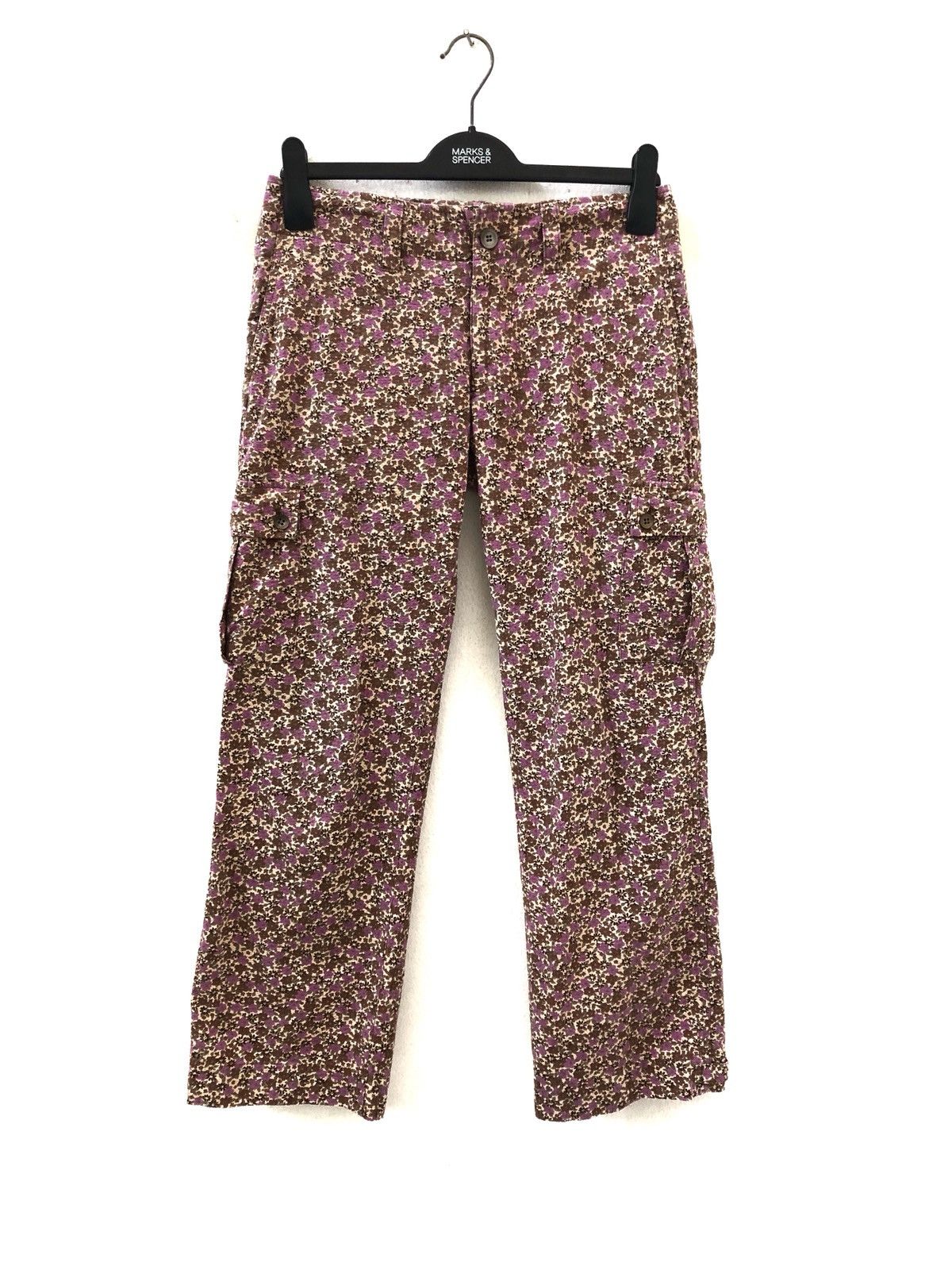 Japanese Brand × United Arrows United Arrows Japan Floral Flower Seer Sucker Cropped Cargo Size US 29 - 1 Thumbnail