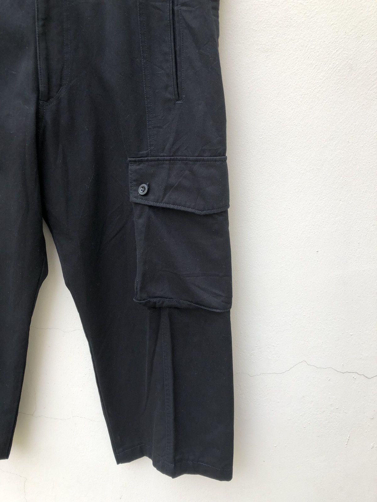 Japanese Brand Japan Brand Black Baggy Cargo Trouser Cropped Size US 32 / EU 48 - 5 Thumbnail