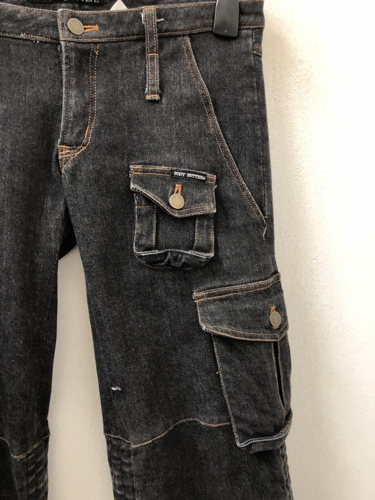 Vintage Body Butter Japan Wide Leg Denim Cargo Cropped Size US 29 - 8 Thumbnail