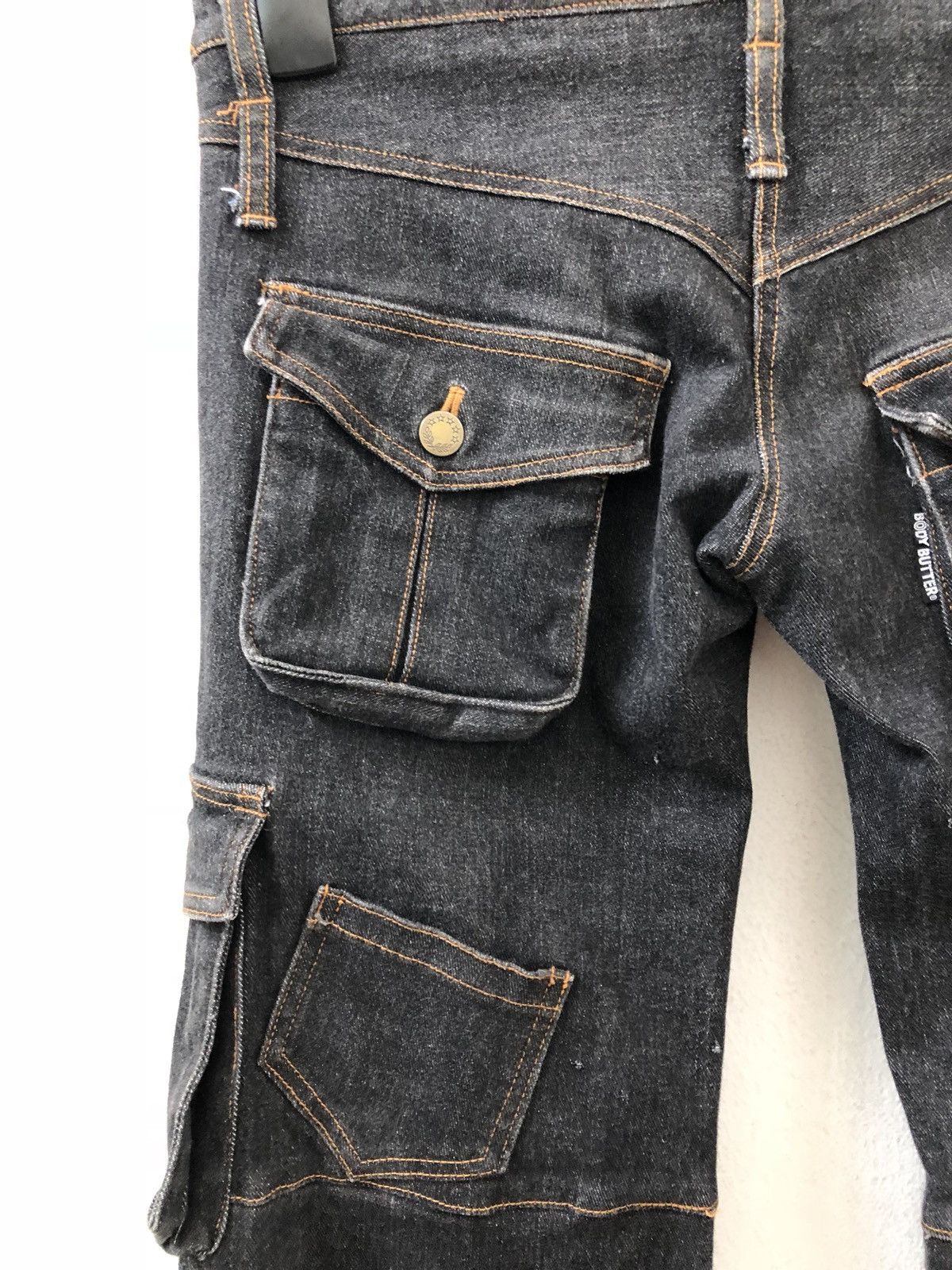 Vintage Body Butter Japan Wide Leg Denim Cargo Cropped Size US 29 - 15 Thumbnail