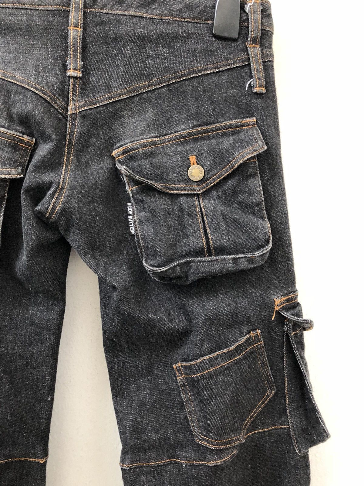 Vintage Body Butter Japan Wide Leg Denim Cargo Cropped Size US 29 - 16 Thumbnail