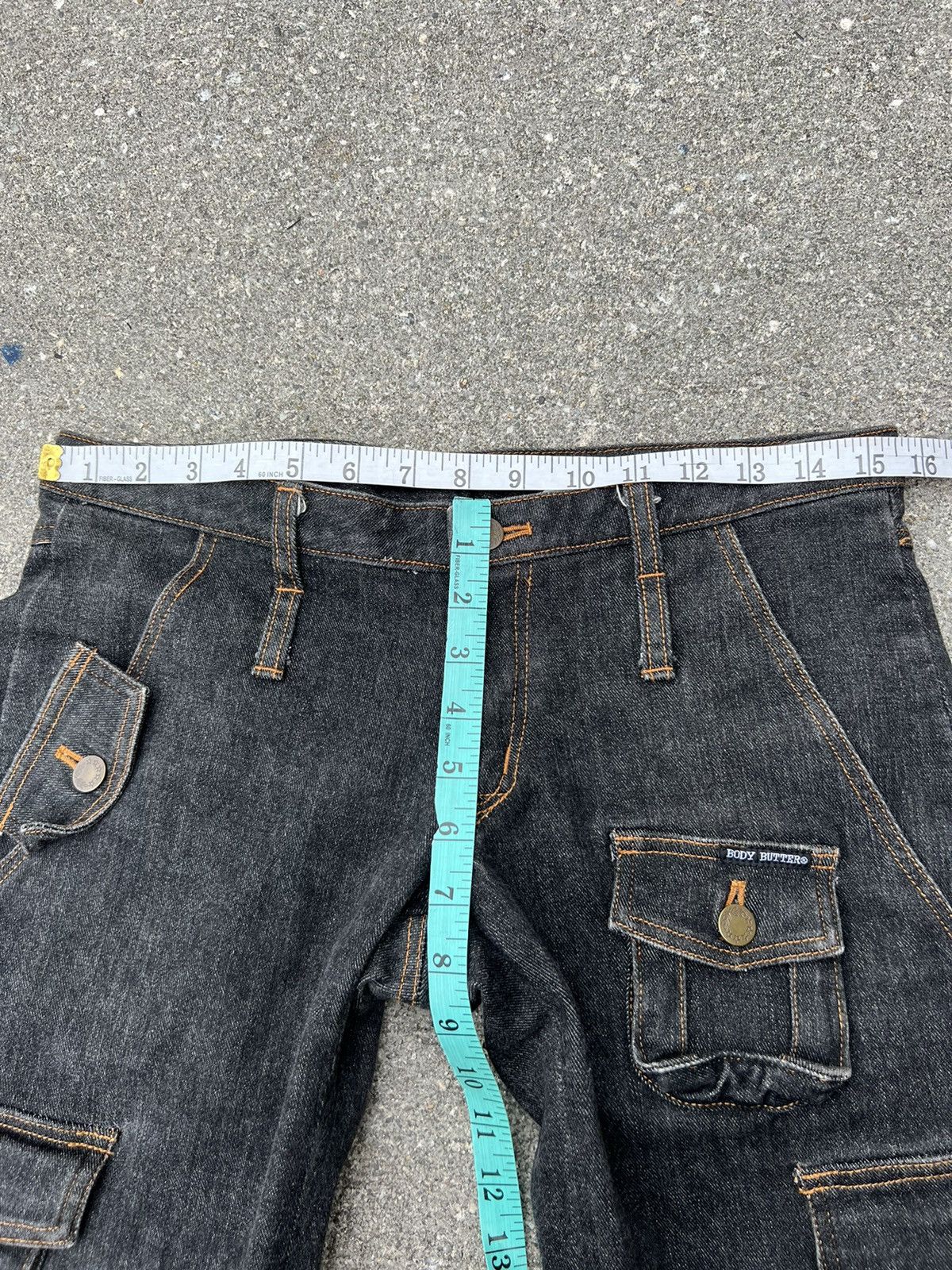 Vintage Body Butter Japan Wide Leg Denim Cargo Cropped Size US 29 - 2 Thumbnail