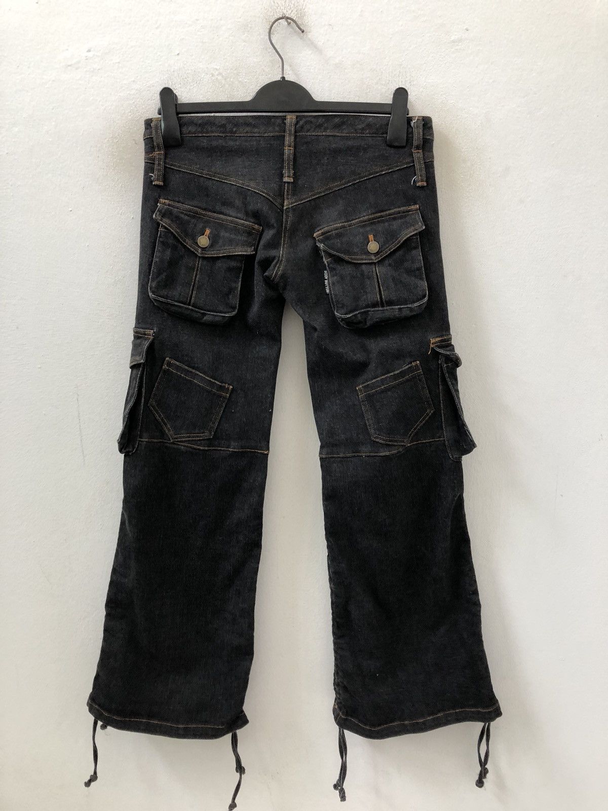 Vintage Body Butter Japan Wide Leg Denim Cargo Cropped Size US 29 - 14 Thumbnail