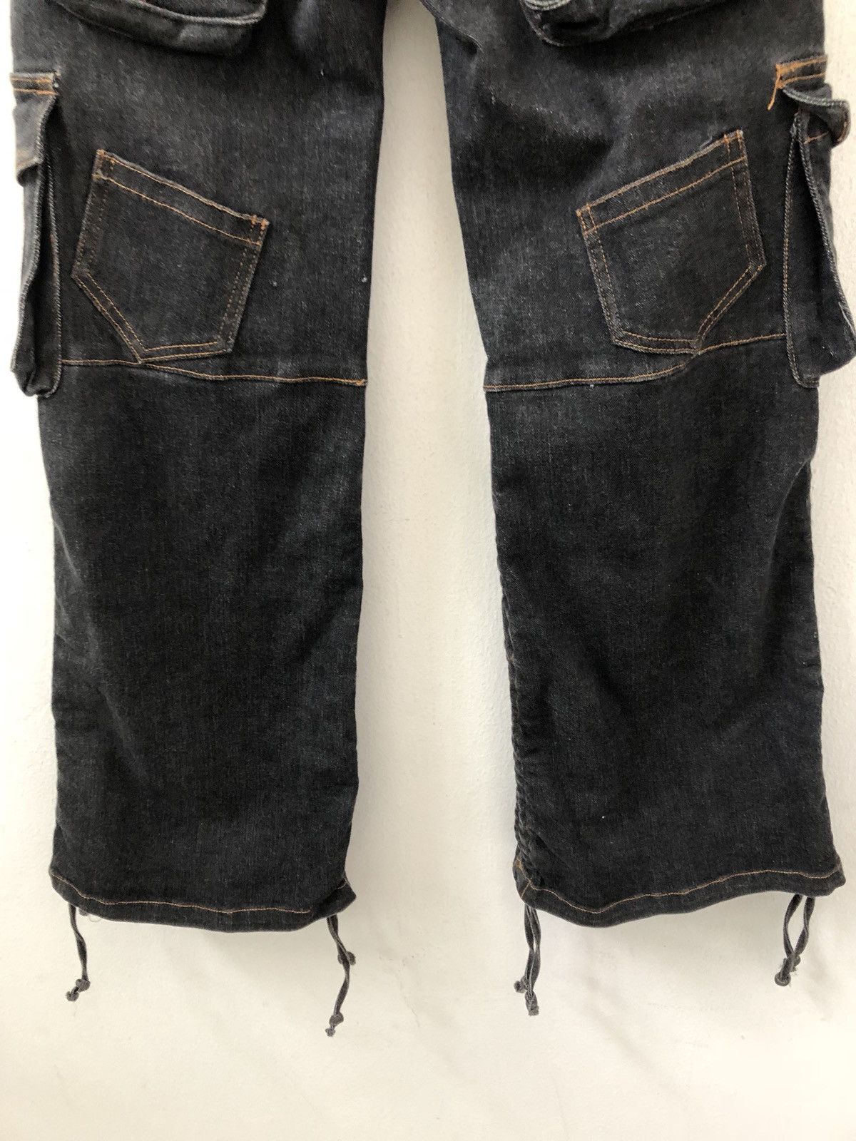 Vintage Body Butter Japan Wide Leg Denim Cargo Cropped Size US 29 - 19 Thumbnail