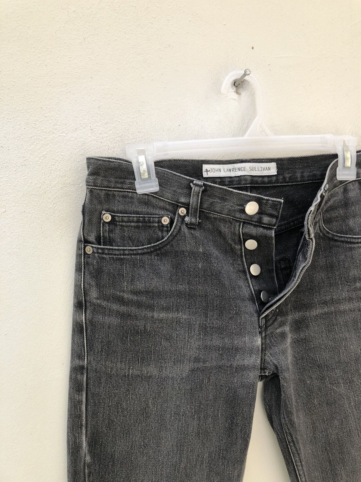 JOHN LAWRENCE SULLIVAN John Lawrence Sullivan Japan Fade Black Cropped Denim Jeans Size US 30 / EU 46 - 4 Thumbnail