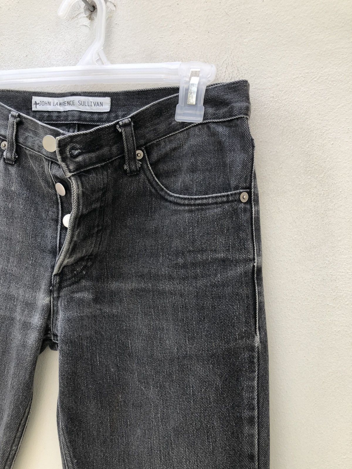JOHN LAWRENCE SULLIVAN John Lawrence Sullivan Japan Fade Black Cropped Denim Jeans Size US 30 / EU 46 - 7 Thumbnail