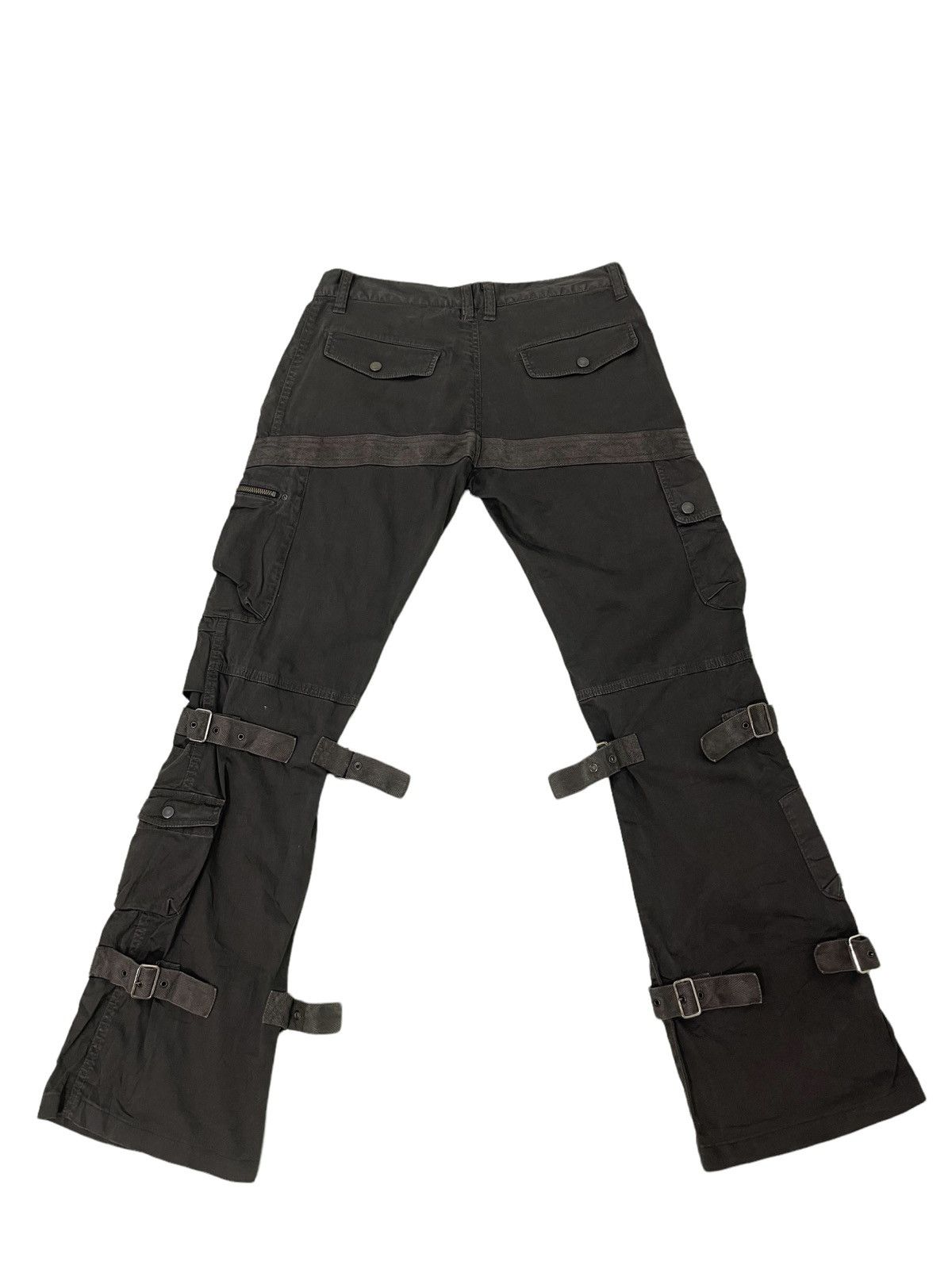 tete homme bondage cargo flare pants Y2K Vtg🔥Tete Homme Cargo