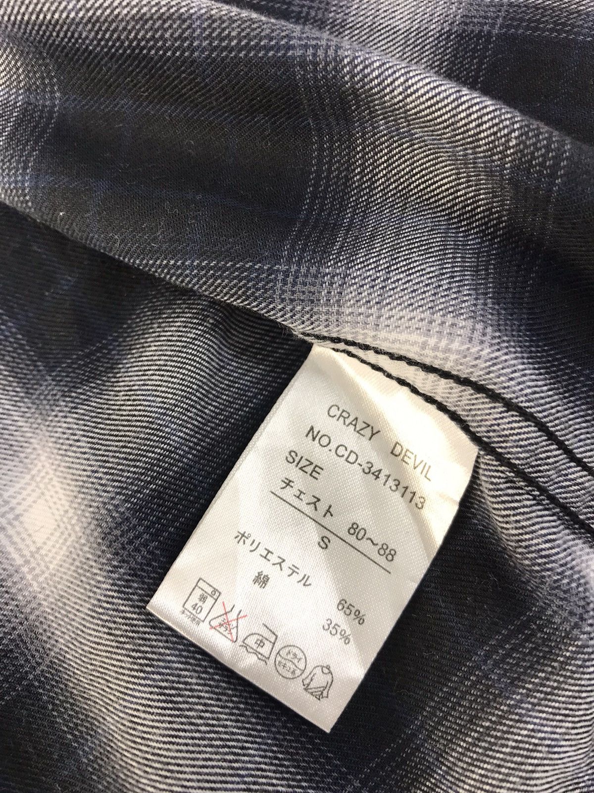 Japanese Brand Vintage Flannel Crazy Devil Design Plaid Snap Button Size US M / EU 48-50 / 2 - 9 Thumbnail