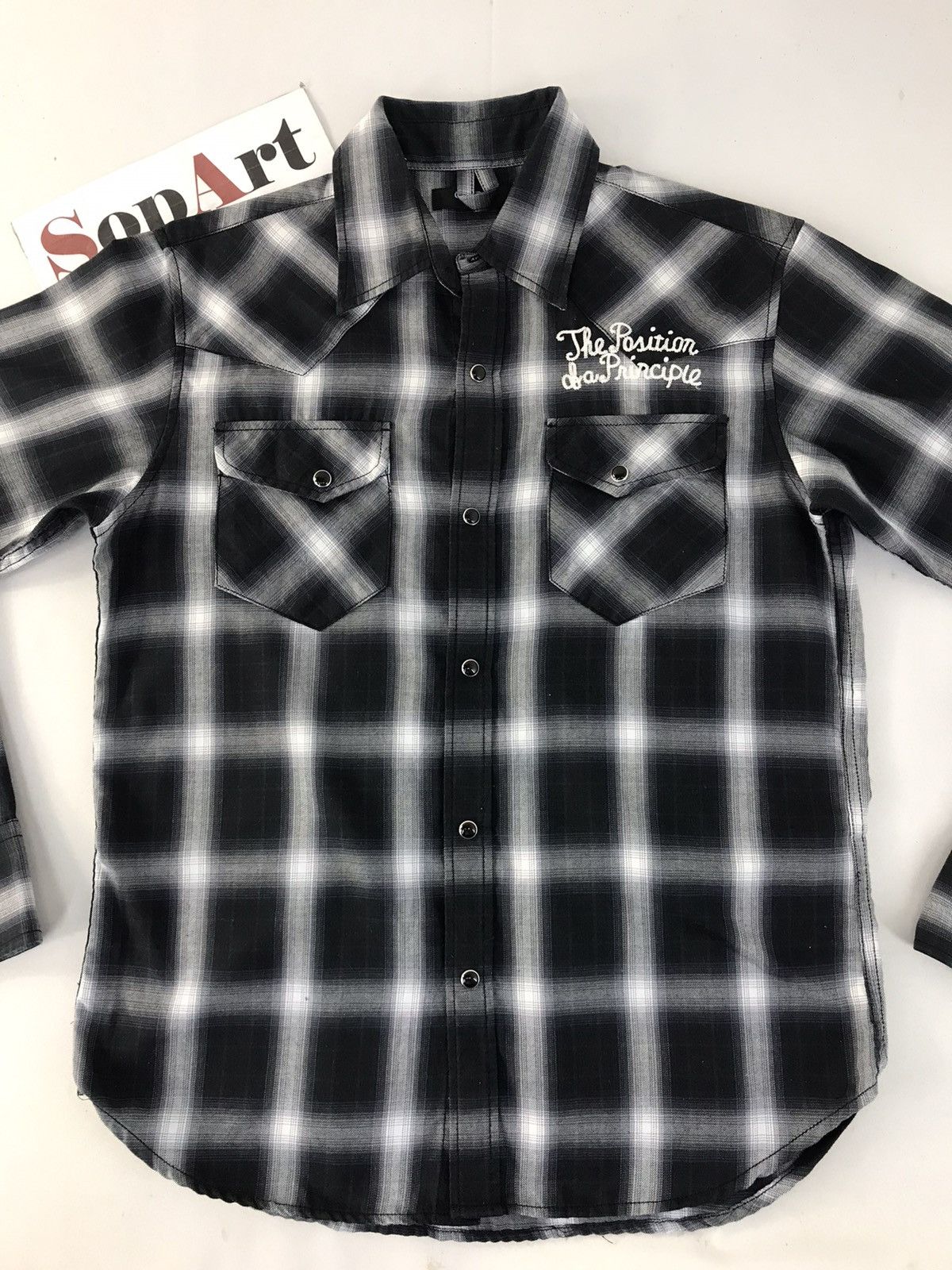 Japanese Brand Vintage Flannel Crazy Devil Design Plaid Snap Button Size US M / EU 48-50 / 2 - 3 Thumbnail