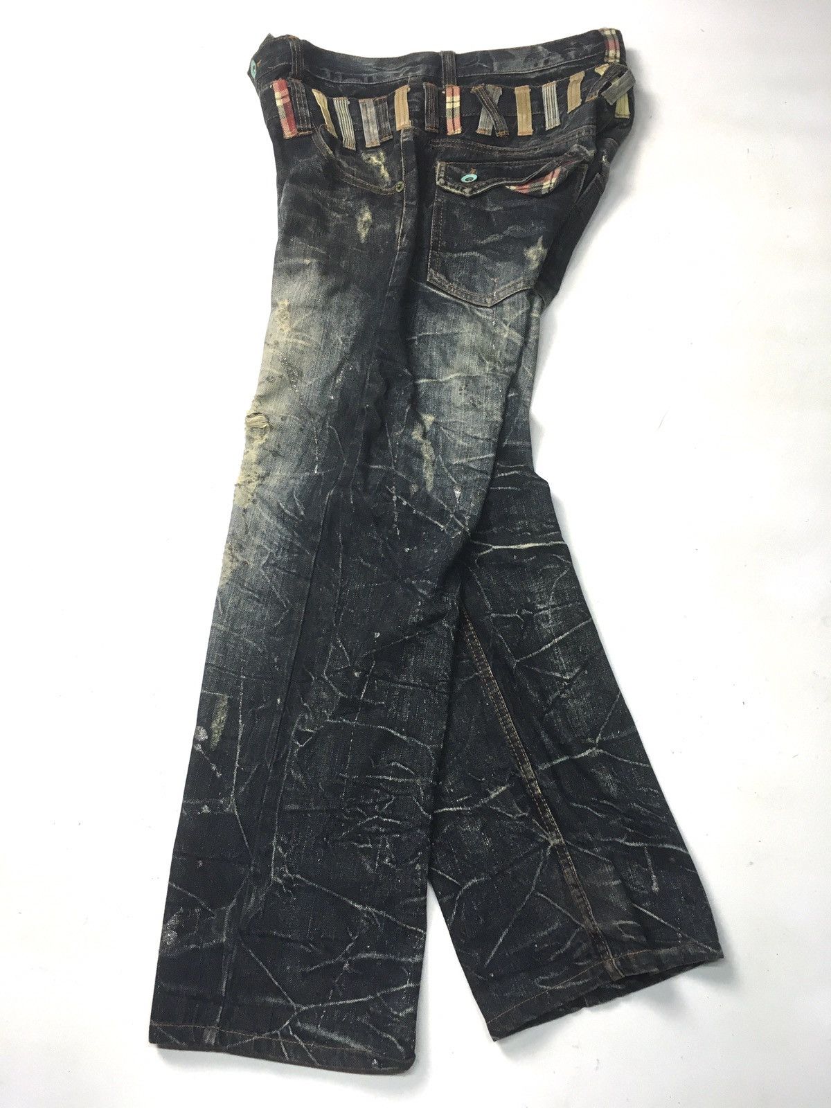 Japanese Brand × Vintage ANTFUI DOUBLE WAIST DISSTRESED DENIM Size US 33 - 6 Thumbnail