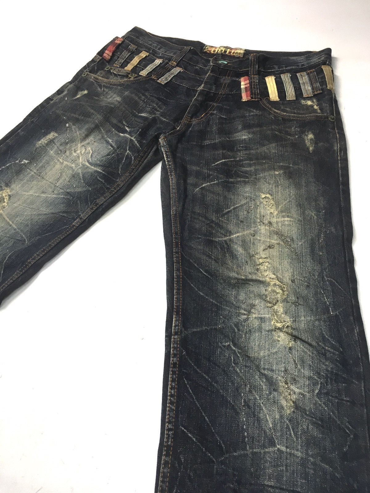 Japanese Brand × Vintage ANTFUI DOUBLE WAIST DISSTRESED DENIM Size US 33 - 8 Thumbnail